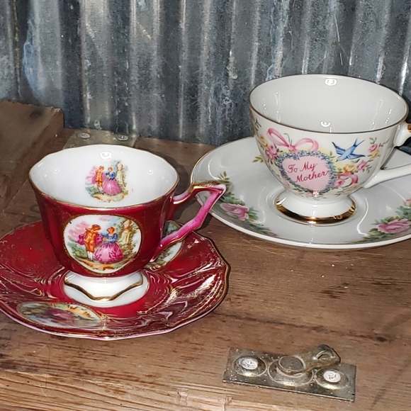 Vintage Lefton & Royal Sealy Porcelain Teacup & Saucer sets - Picture 1 of 16